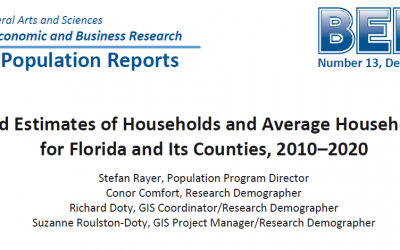 SPR No. 13: Revised Estimates of Households and Average Household Size for Florida and Its Counties, 2010–2020